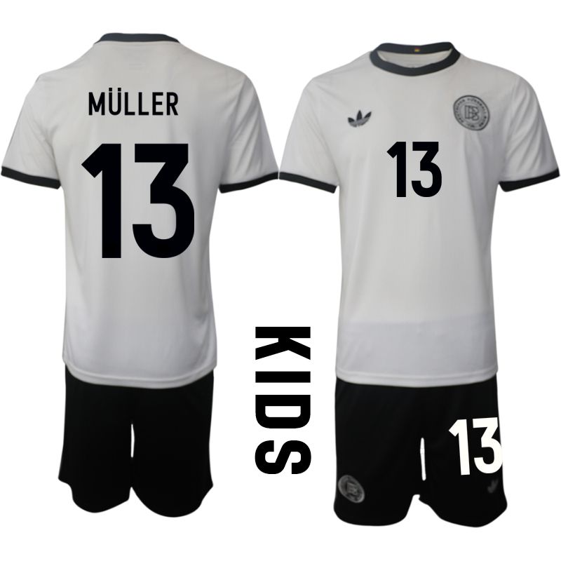 Youth 2025-2026 Season Germany home white #13 Soccer Jersey->youth soccer jersey->Youth Jersey
